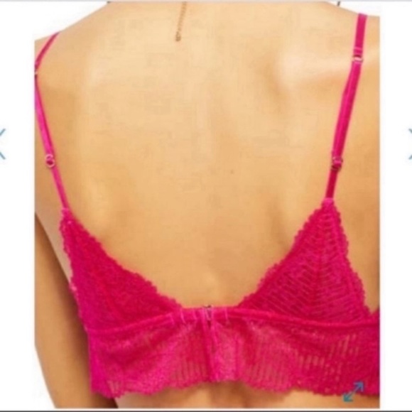 Free People pink lace Alyssa underwire bralette XS New With Tags - Picture 4 of 6